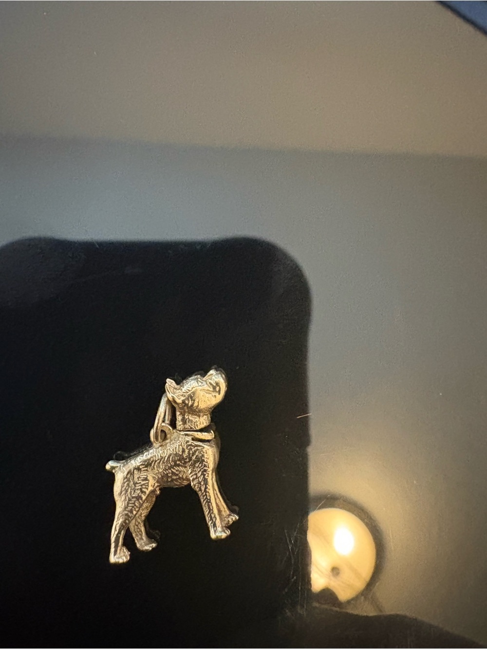 Vintage 14k Gold Dog Charm Pendant
